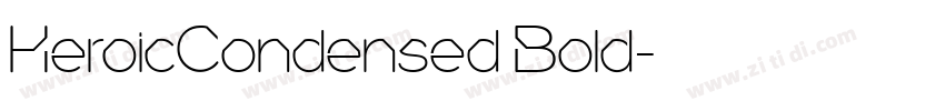 HeroicCondensed Bold字体转换